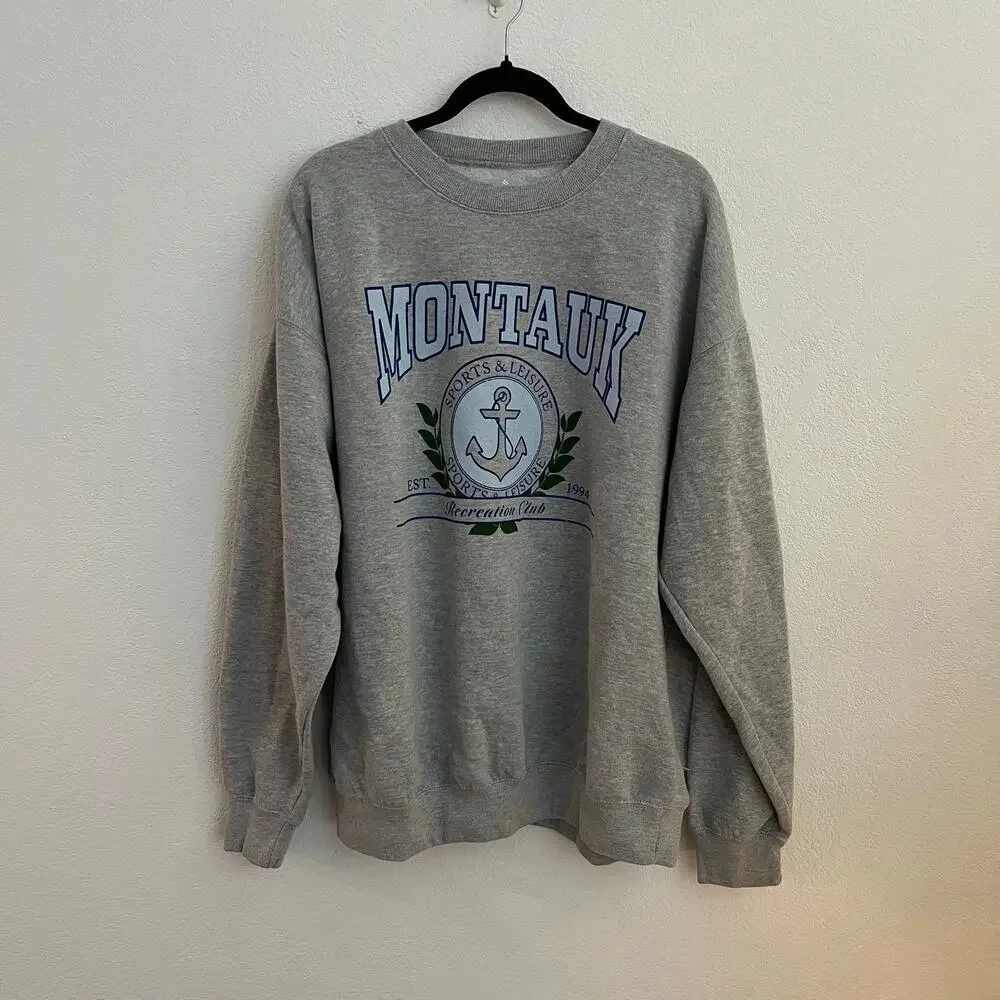 Show Me Your MuMu Oversized Crew Neck Montauk Graphic Stanley Sweater NWT - Picture 2 of 5
